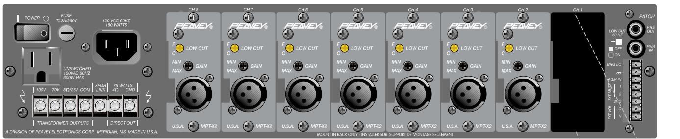 PEAVEY MMA 8352 - Input Connections - 2