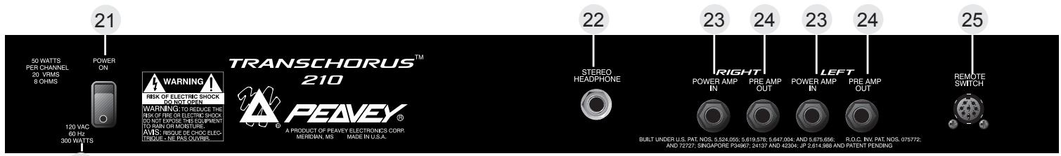 PEAVEY TRANSCHORUS 210 - LED d'alimentation - 1