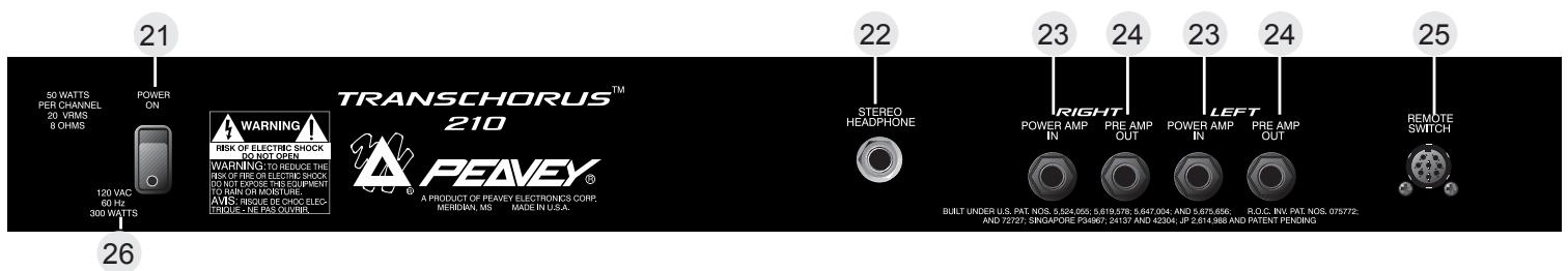 PEAVEY TRANSCHORUS 210 - LED Indicador de encendido (20) - 1