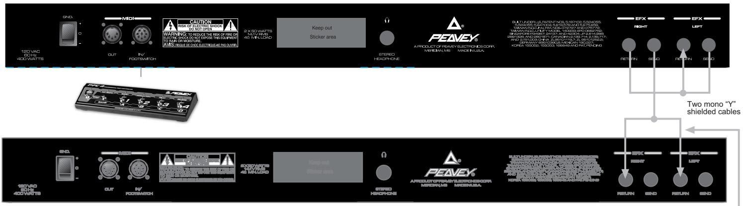PEAVEY TRANSFORMER 212 - Recommended Hookups - 2