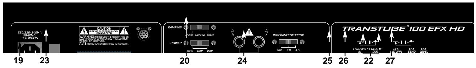 PEAVEY TRANSTUBE 100 EFX - PANEL TRASERO - 2
