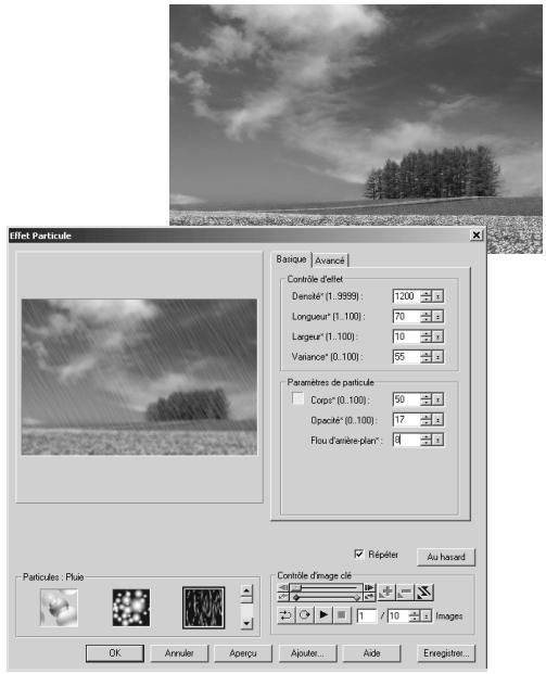 ULEAD PHOTOIMPACT XL - Pour créer une animation avec l'effet Particule : - 1