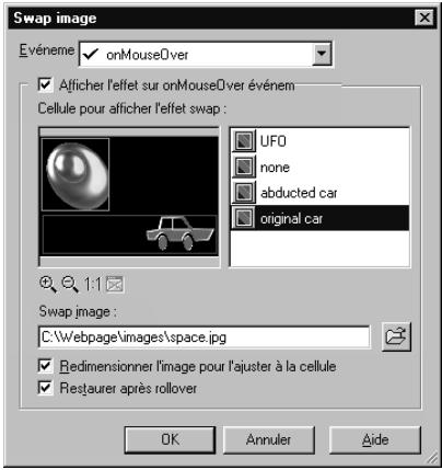 ULEAD PHOTOIMPACT XL - Pour créer un effet Echanger l'image : - 5