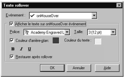 ULEAD PHOTOIMPACT XL - Pour créer des effets Script de texte HTML : - 1
