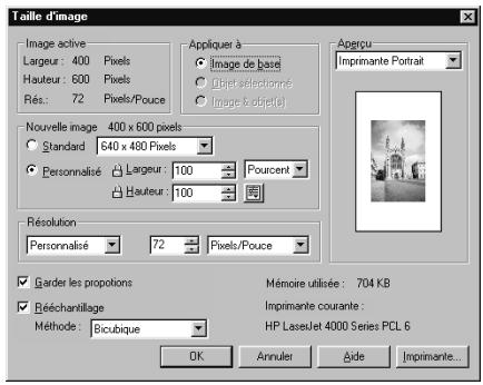 ULEAD PHOTOIMPACT XL - Pour modifier la résolution d'une image : - 1
