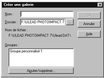 ULEAD PHOTOIMPACT XL - Pour créer une galerie ou une bibliothèque : - 2