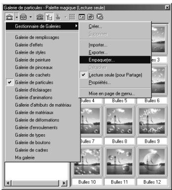 ULEAD PHOTOIMPACT XL - Pour empaqueter une galerie/bibliothèque dans un dossier : - 1