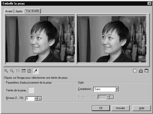 ULEAD PHOTOIMPACT XL - Pour utiliser l'effet Embellir la peau : - 1