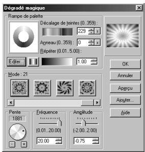 ULEAD PHOTOIMPACT XL - Pour modifier et ajouter un effet prédéfini de diapo à une Galerie : - 4