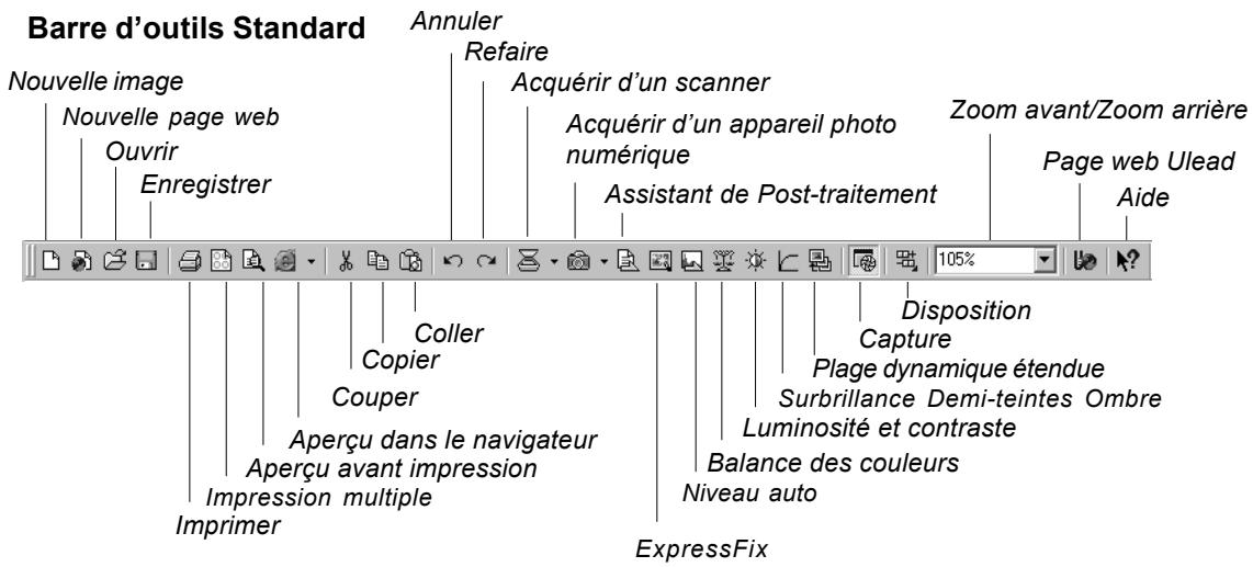 ULEAD PHOTOIMPACT XL - Panneau de commandes rapides - 1
