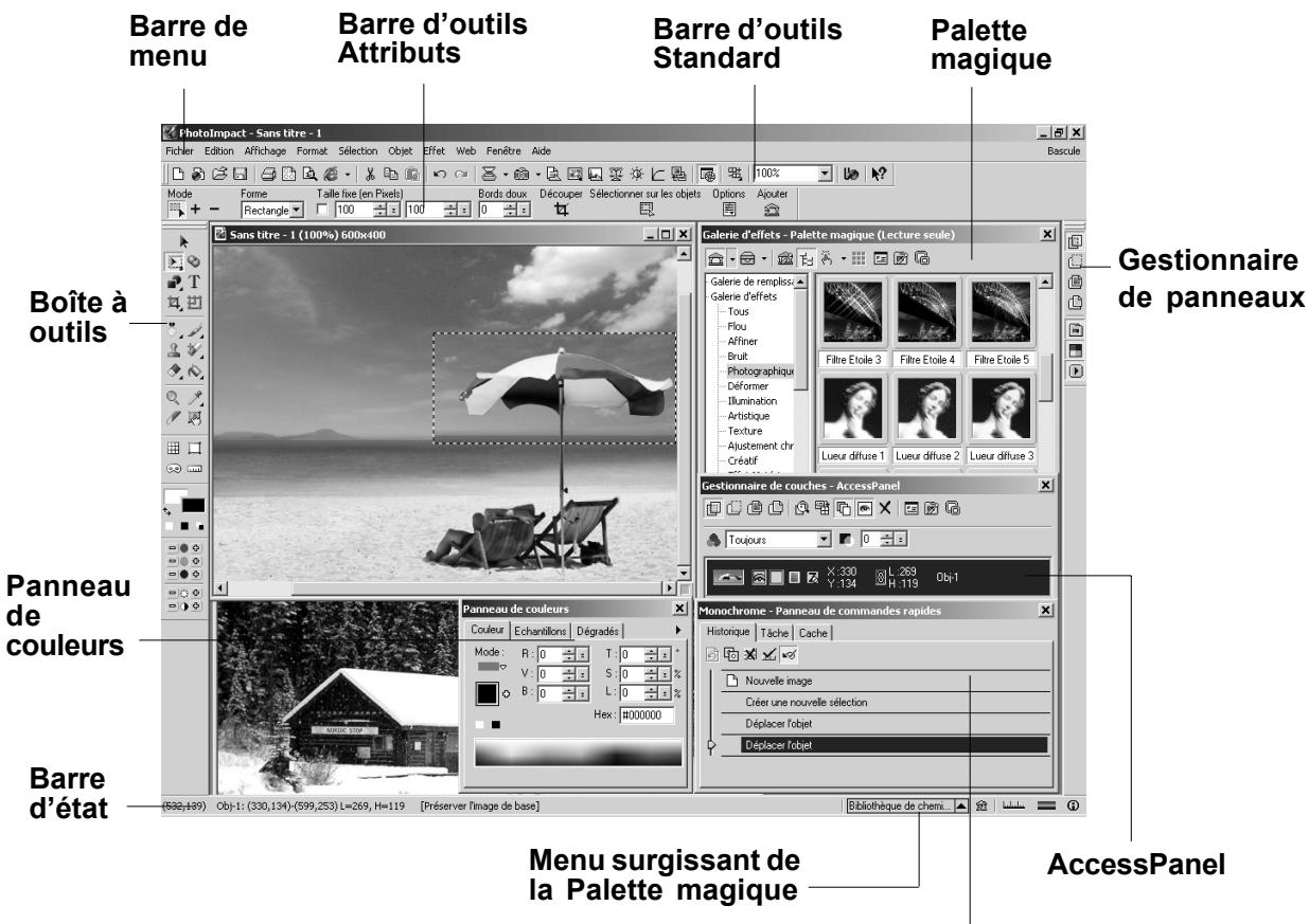 ULEAD PHOTOIMPACT XL - Introduction à l'espace de travail - 1