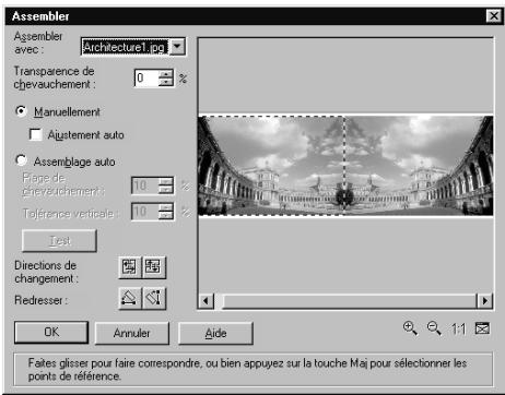 ULEAD PHOTOIMPACT XL - Pour assembler deux images manuellement : - 1