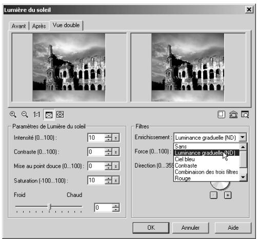 ULEAD PHOTOIMPACT XL - Pour appliquer l'effet Soleil à une image : - 1