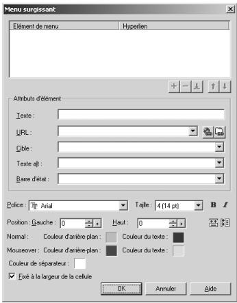 ULEAD PHOTOIMPACT XL - Pour créer un effet Script de menu surgissant : - 1