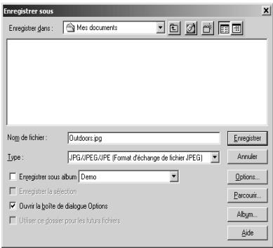 ULEAD PHOTOIMPACT XL - Pour enregistrer une image : - 1