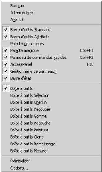 ULEAD PHOTOIMPACT XL - Personnaliser les barres d'outils - 6