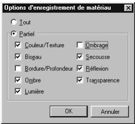 ULEAD PHOTOIMPACT XL - Pour enregistrer les paramètres de la boîte de dialogue Matériau dans la Palette magique : - 2