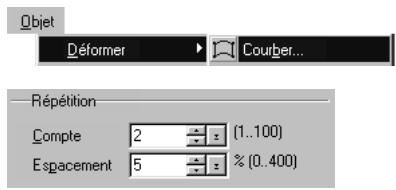 ULEAD PHOTOIMPACT XL - Pour appliquer un effet de courbure à un objet texte : - 1