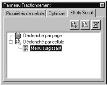 ULEAD PHOTOIMPACT XL - Pour créer un effet Script de menu surgissant : - 3