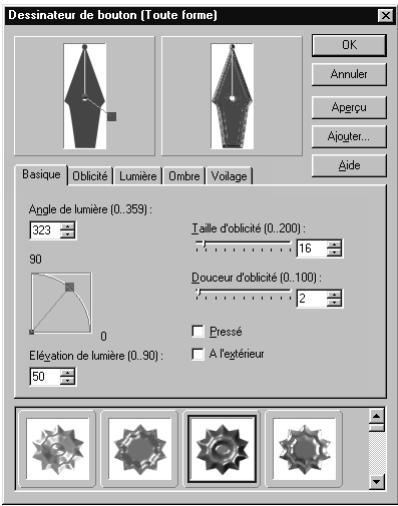 ULEAD PHOTOIMPACT XL - Pour créer un bouton de forme irrégulière : - 1