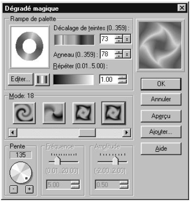 ULEAD PHOTOIMPACT XL - Pour appliquer un effet Dégradé magique : - 1