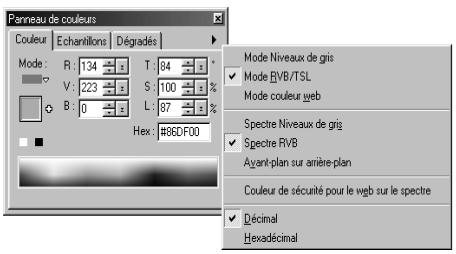 ULEAD PHOTOIMPACT XL - L'onglet Couleur - 1