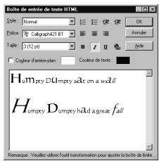 ULEAD PHOTOIMPACT XL - Pour insérer un Objet texte HTML : - 1