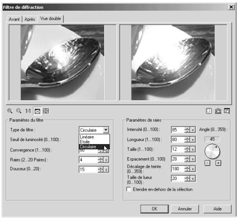 ULEAD PHOTOIMPACT XL - Pour créer des effets de Filtre de diffraction : - 2