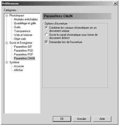 ULEAD PHOTOIMPACT XL - Ouvrir les fichiers CMJN - 1