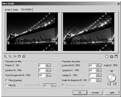 ULEAD PHOTOIMPACT XL - Pour créer des effets Filtre Etoile : - 1