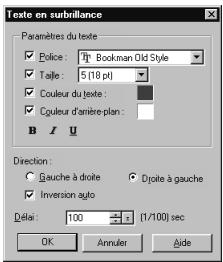 ULEAD PHOTOIMPACT XL - Pour créer des effets Script de texte HTML : - 2