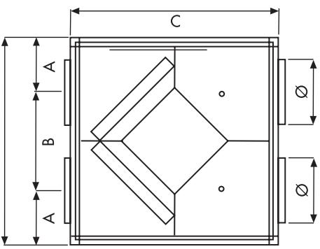 UNELVENT CADS RS - Dimensions (mm) - 2