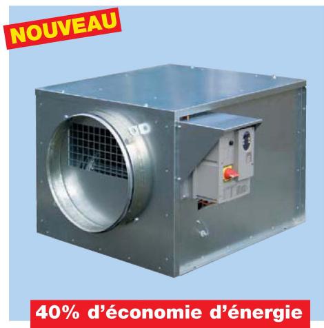 UNELVENT CAISSON EXTRACTION CACB-N ECOWATT - CAISSONS D'EXTRACTION 400^ C 1/2 h (C4) Série CACB-N ECOWATT - Entrainement direct - 1