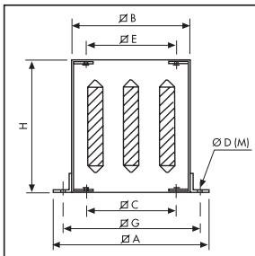 UNELVENT CTHB/T - ① Base support acoustique JAA - 1