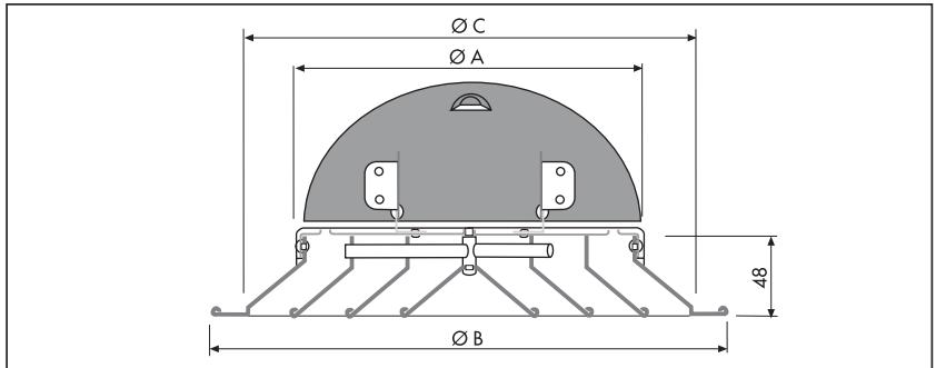 UNELVENT GCV - Dimensions (mm) - 1