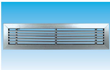UNELVENT GLF - GRILLES LINEAIRES DE SOUFLAGE ET REPRISE A Ailettes FIXES   Série GLF - 1
