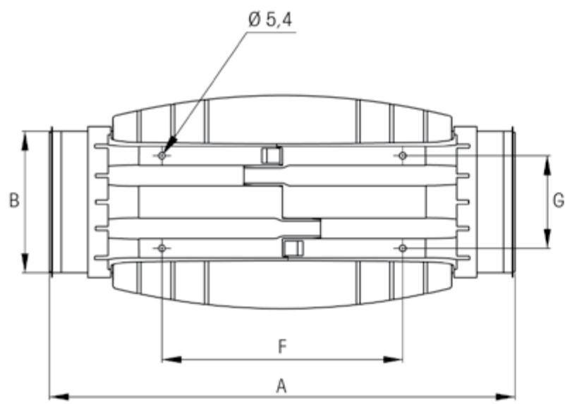 UNELVENT TD MIXVENT SILENT - Dimensions (mm.) - 2