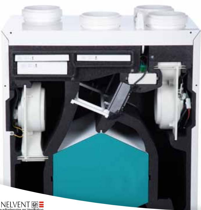 UNELVENT VMC DOUBLE FLUX IDEO 325 ECOWATT - En HIVER: réchauffage de l'air - 1
