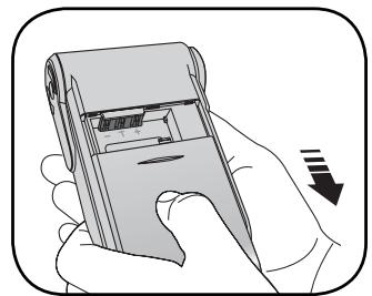 AIPTEK POCKET DV Z 100 PRO - Installer la batterie - 1