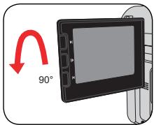 AIPTEK POCKET DV 6800 - Faites tourner le moniteur LCD. - 1