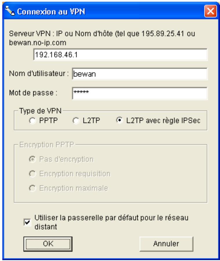 BEWAN VPN BOOSTER 32I - Sur le poste client - 2