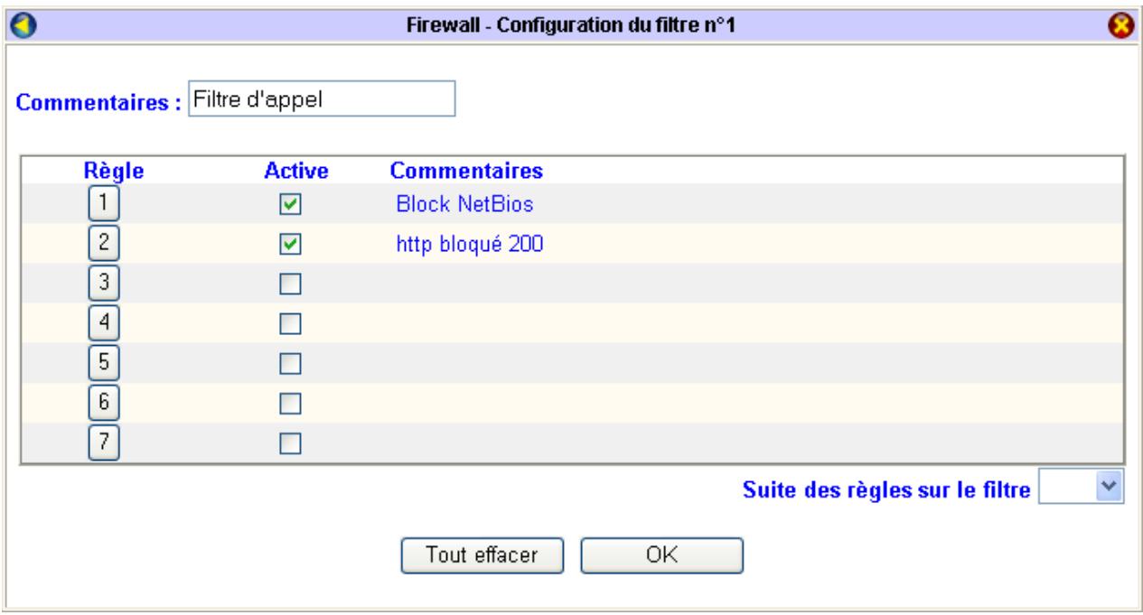 BEWAN VPN BOOSTER 32I - Paramétrage d'un contrôle - 4