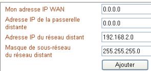 BEWAN VPN BOOSTER 32I - Paramétres TCP/IP de l'interconnexion de réseaux - 1