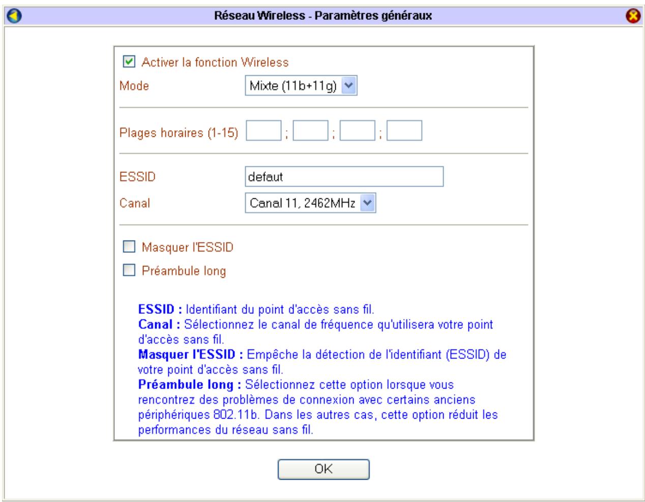 BEWAN VPN BOOSTER 32I - Paramètres généraux - 1