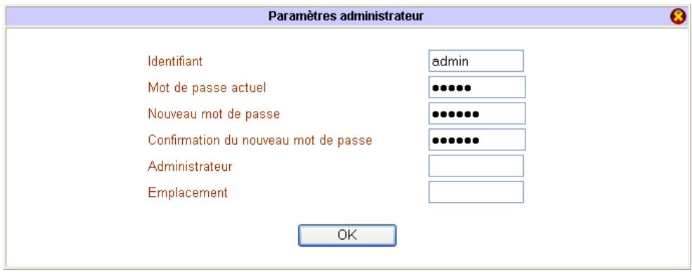 BEWAN VPN BOOSTER 32I - Modification des paramètres administrateur - 1