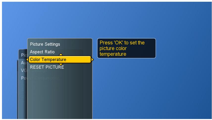 VIEWSONIC CD4200 - Adjusting the Color Temperature - 1
