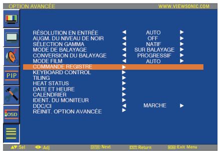 VIEWSONIC CD4636 - Mode film : input HDMI, DVI-D (mode-HD), S-Video, vidéo seulement - 1