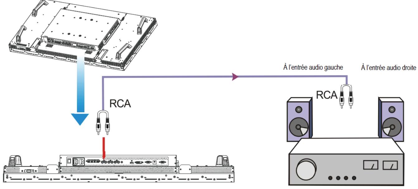 VIEWSONIC CD4636 - Connector le moniteur LCD à l'amplificateur stéréo - 1