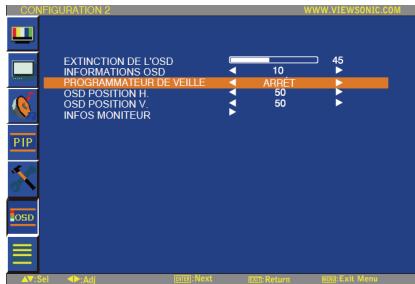 VIEWSONIC CD4636 - Informations OSD - 1