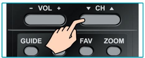 - VOL + CH ▲ GUIDE FAV ZOOM